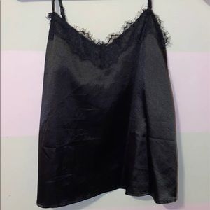 Lace satin cami